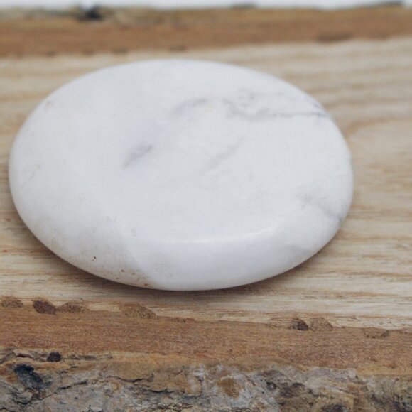 White Howlite Pocket Worry Stone - Picture 6 of 12